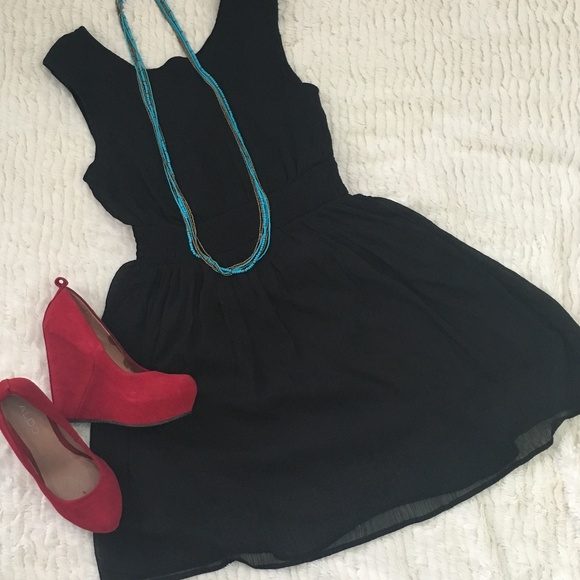 Love Fire Dresses & Skirts - Love Fire Black Tie Back Mini Dress